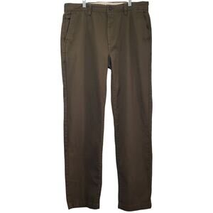 Line of Trade The Officer Chino Men's 35x32 Herringbone Cotton Pants Green